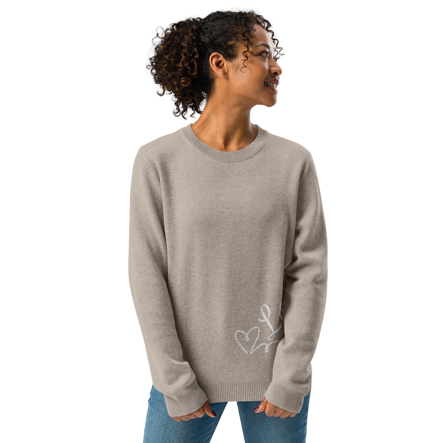 Love Sweater – Subtle Accent Womans Knit Sweater