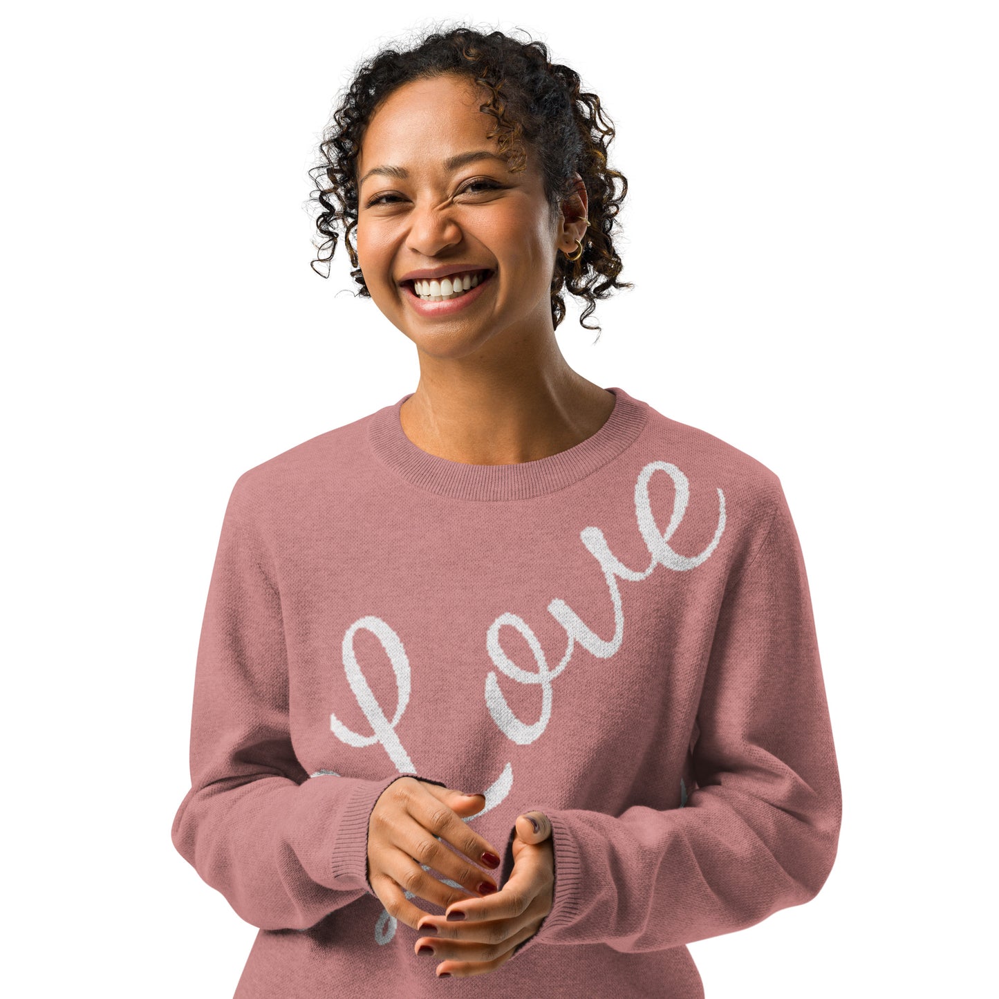 Love Sweater – Diagonal Charm Womans Knit Sweater