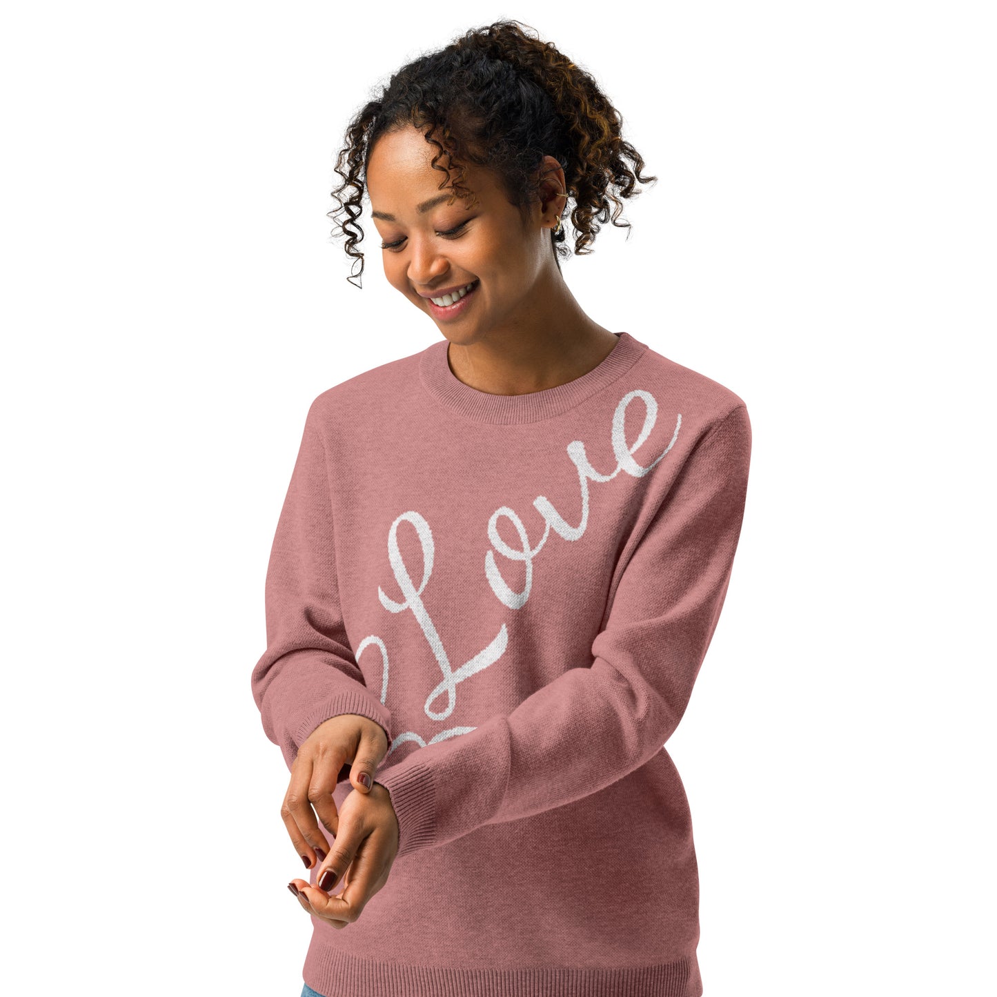 Love Sweater – Diagonal Charm Womans Knit Sweater